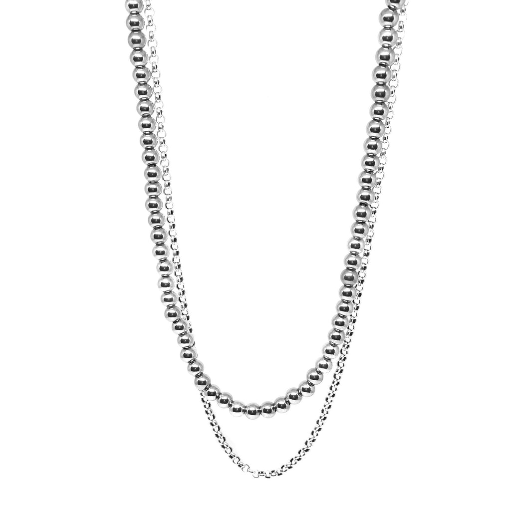 Nixir men's necklace/ London / Men's necklace/ Men's chain/ Silver chain/ Beads jewelry